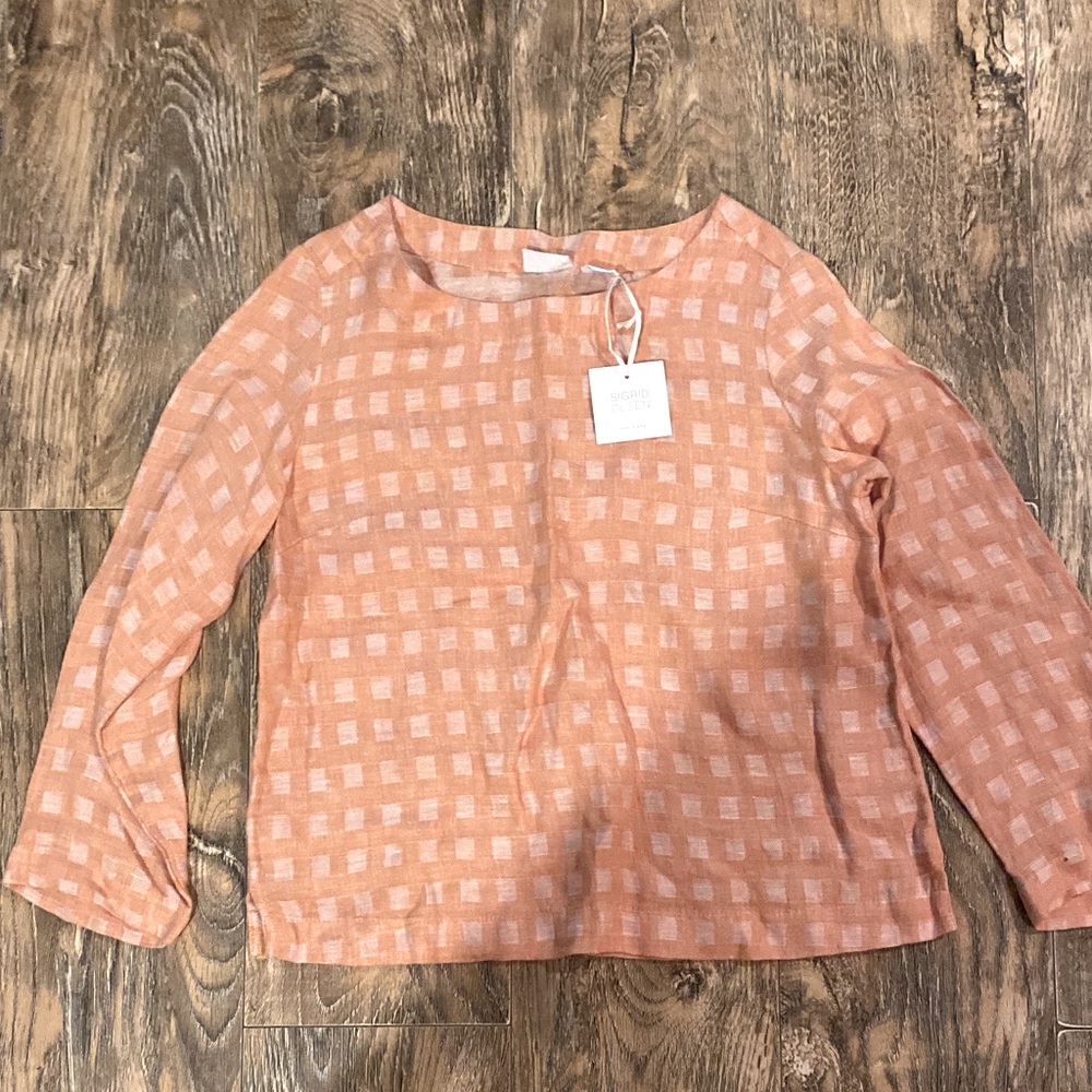 NWT Sigrid Olsen 100% linen top